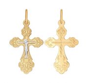 подвеска крест из золота