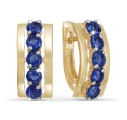 серьги золотые с сапфирами бренд Delta