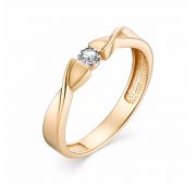 Кольцо помолвочное с бриллиантами бренд Алькор