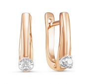 серьги из золота с бриллиантами бренд Delta