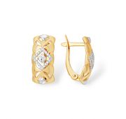 серьги из золота с фианитами