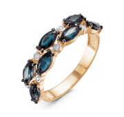 кольцо золотое с сапфиром бренд Delta