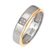кольцо обручальное с бриллиантами