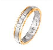 кольцо обручальное с бриллиантами