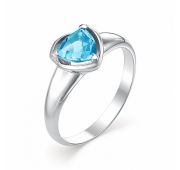 кольцо помолвочное с топазом бренд Алькор