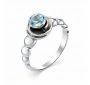 кольцо помолвочное с топазом бренд Алькор