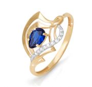 кольцо золотое с сапфиром
