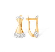 серьги из золота с фианитами