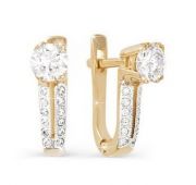 серьги из золота с фианитами