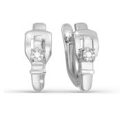 серьги с бриллиантами из белого золота бренд Delta