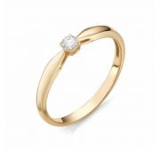 Кольцо помолвочное с бриллиантом бренд Алькор