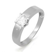 кольцо с бриллиантами из белого золота бренд Delta