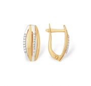 Серьги из золота с фианитами