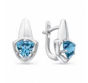 серьги с топазом бренд Алькор