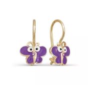 Серьги детские из золота бренд Delta