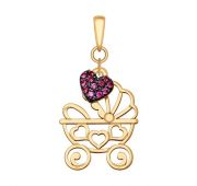 подвеска из золота с фианитами