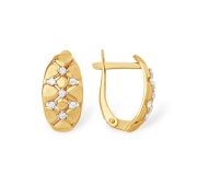 Серьги из золота с фианитами