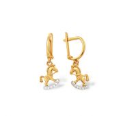 серьги детские из золота