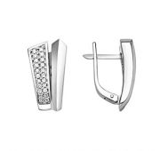 серьги с бриллиантами из белого золота