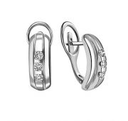 серьги с бриллиантами из белого золота