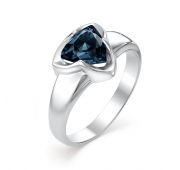 кольцо помолвочное с топазом бренд Алькор