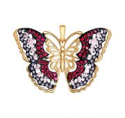 подвеска золотая бабочка