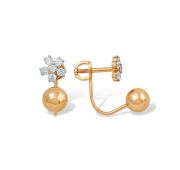 серьги пуссеты из золота