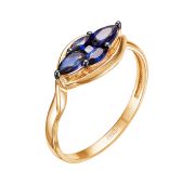 кольцо золотое с сапфиром