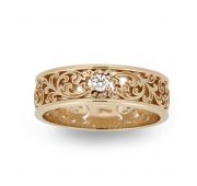 Кольцо обручальное с бриллиантами