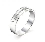 кольцо обручальное с бриллиантами бренд Алькор