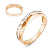 кольцо золотое с рубином