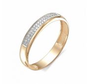 кольцо обручальное с бриллиантами бренд Алькор