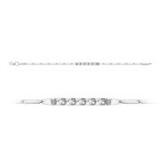 Браслет с бриллиантами из белого золота бренд Delta