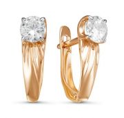 Серьги с фианитами бренд Delta