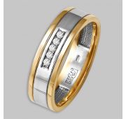 кольцо обручальное с бриллиантами