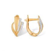 серьги из золота с фианитами
