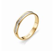 Кольцо обручальное с бриллиантами бренд Алькор