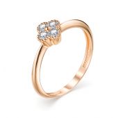 кольцо с бриллиантами бренд Алькор