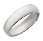 Кольцо обручальное из белого золота