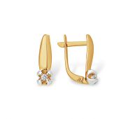 серьги из золота с фианитами