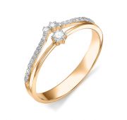 кольцо с бриллиантом бренд Алькор