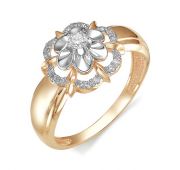 кольцо с бриллиантом бренд Алькор