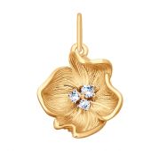 подвеска из золота цветочек