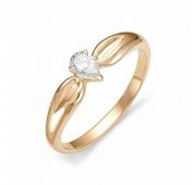 кольцо помолвочное с бриллиантом бренд Алькор