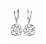 серьги с фианитами