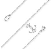 браслет якорь из серебра