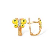 серьги детские бабочка