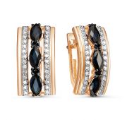 Серьги золотые с сапфирами бренд Delta