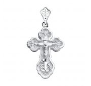 подвеска из белого золота крест