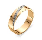 Кольцо обручальное с бриллиантами бренд Алькор
